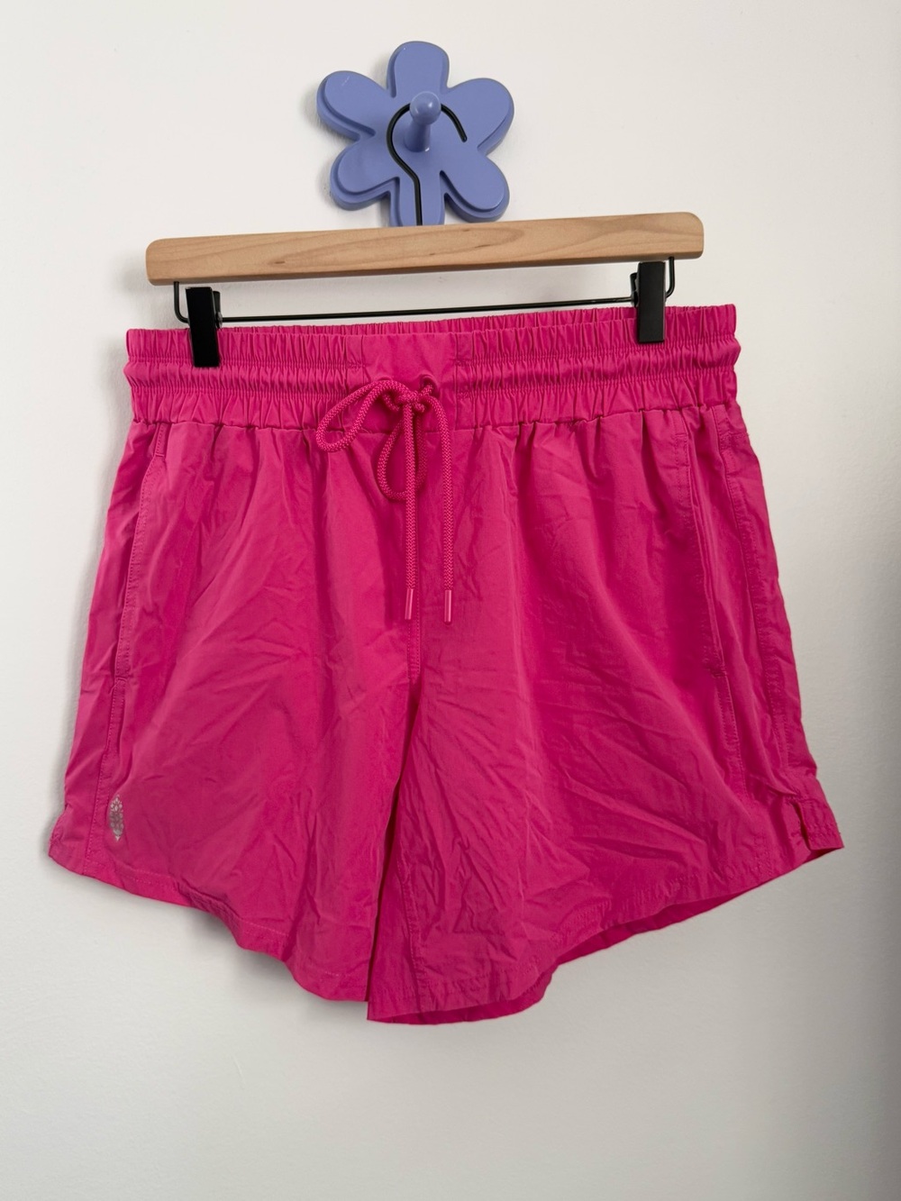 Free People Medium Pink Drawstring Active Shorts